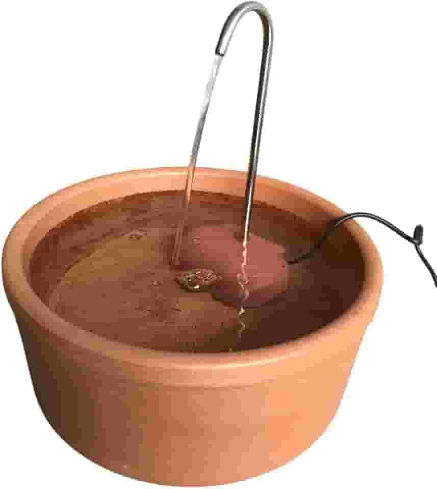 Fonte Bebedouro Pet em Cerâmica Silenciosa com Filtro – Água Geladinha, Fresca e Filtrada, Bomba com Ventosa Fixa, Ideal para Gatos e Cães