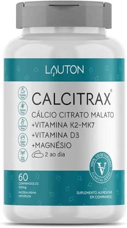 Cálcio Citrato Malato + K2 + D3 + Magnésio - Calcitrax ® 60 Cps - Lauton