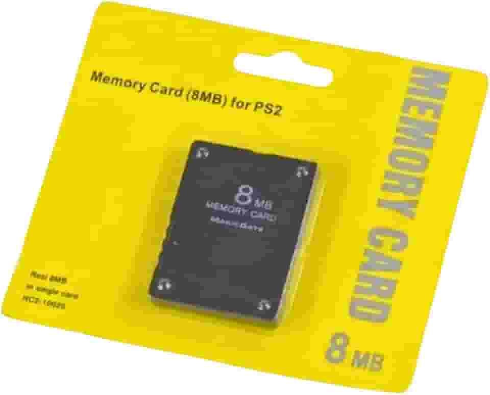 Cartão de Memória para PlayStation 2, 8MB, Compatível com PS2 Fat e Slim