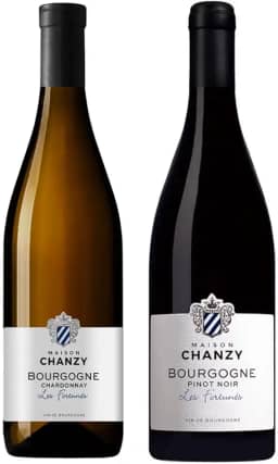 Duo da Borgonha Tinto e branco-Elegancia pura! Chardonnay e Pinot Noir Les Fortunes Chanzy