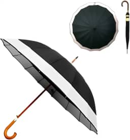 Guarda Chuva Automatico Reforçado Grande Unissex Contra Vento Hastes Impermeável Portátil Cabo Longo Liso Premium Proteção Sombrinha Compacto Resistente ao Vento