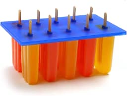 Norpro Máquina de picolé congelada 423 com 24 palitos de madeira, branco/azul, 10 x 23 x 14 cm