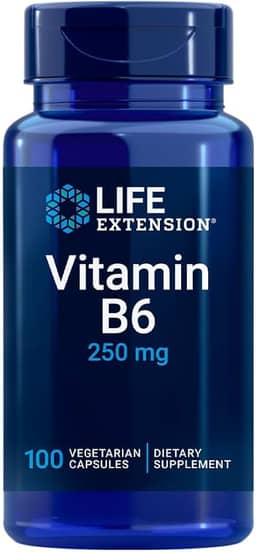 Vitamina B6 100 Caps, Made In USA/Importado