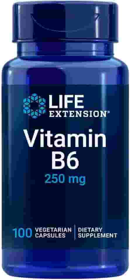 Vitamina B6 100 Caps, Made In USA/Importado