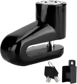 Trava de disco de scooter, 3 cores anti-roubo, bicicleta pesada, motocicleta, segurança, trava de disco de freio de scooter, trava de rotor (preto)