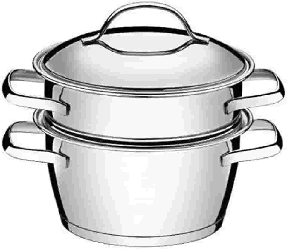 Cuscuzeira com Fundo Triplo 2 Peça, Tramontina, 65650050, Inox