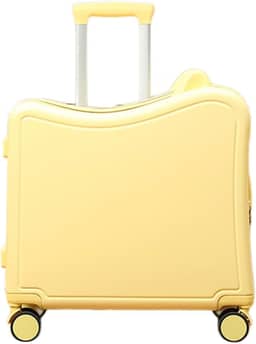 Mala de Viagem para Crianças, Tamanho de Mão, Silenciosa, com Rodas, 20 Polegadas, Carrinho de Bagagem de Viagem, Bagagem para Aviões de Negócios, Men, Amarelo