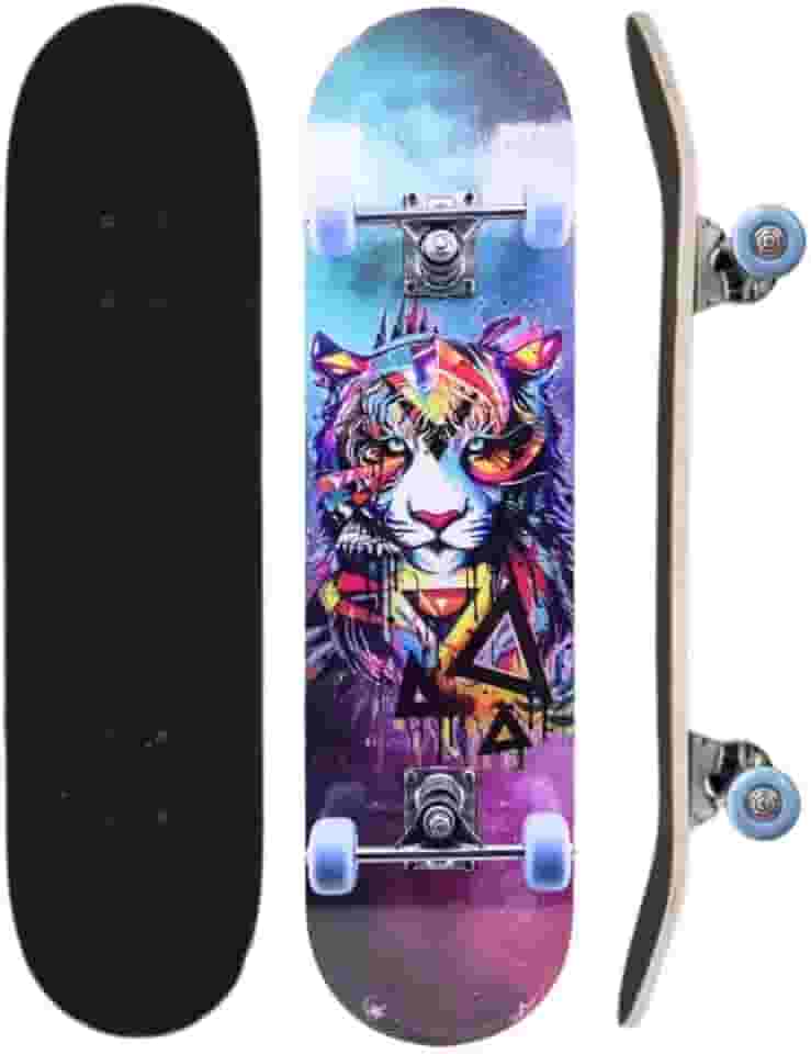 Skate Infantil Montado Com Lixa 7 Lâminas Brinquedo Radical