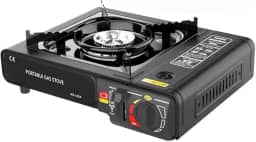 Fogareiro a Gás Portátil 1 Boca com Maleta – Cooktop Butano Great Home para Camping, Pesca, Viagens e Emergências