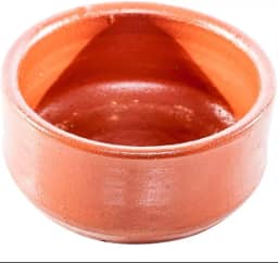 Comedouro e Bebedouro Artesanal de Barro EcoTradicional 1L