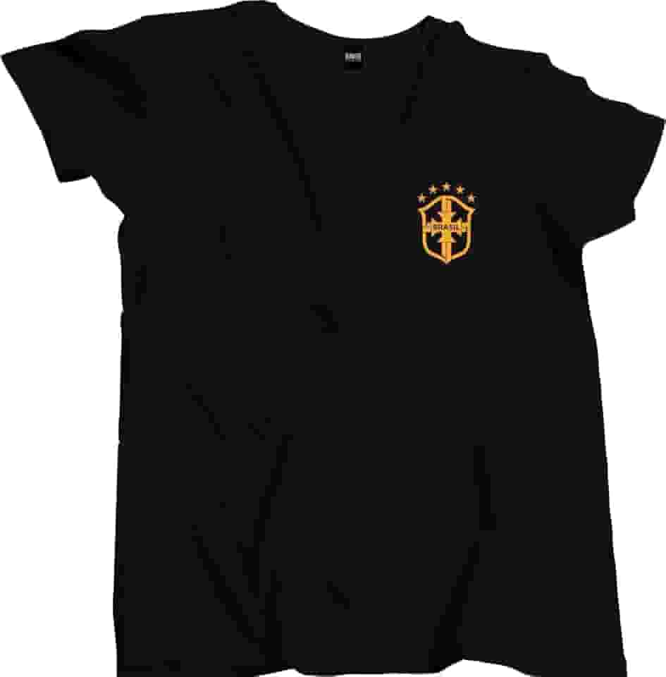 Camisa Masculina Brasil seleção brasileira logo Tamanho:M;Cor:Preto