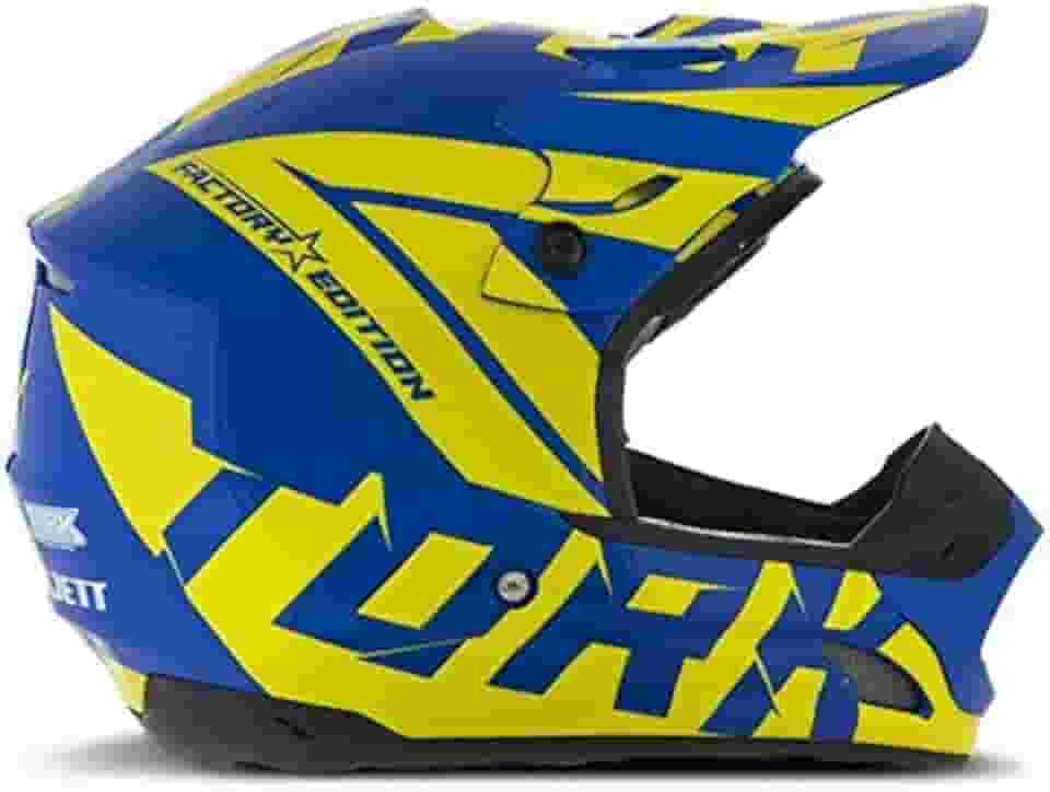 Capacete Motocross Th1 Factory Edition Azul/Amarelo 60