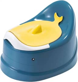 Penico Infantil Azul de Baleia Com Tampa Castela