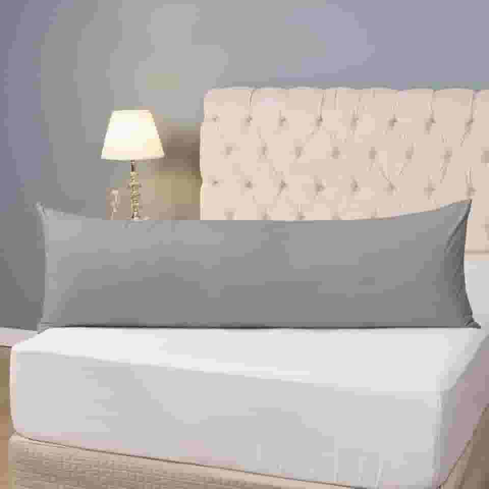 Capa travesseiro de corpo xuxao 1,60 x 50cm fronha algodão (Cinza)