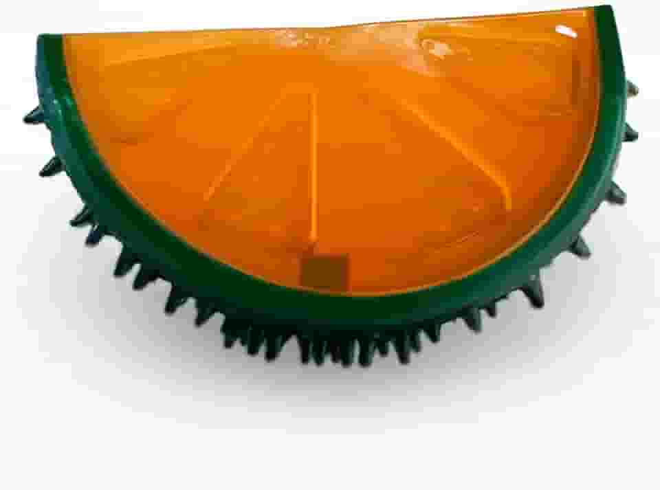 Brinquedo Pet Laranja para Cães Mordedor Resistente Sonoro Massageador de Dentes Brinquedo Interativo Cachorro Pequeno e Médio Porte