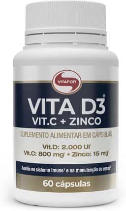 Vitafor - Vita D3 Vit.C + Zinco - 60 Cápsulas