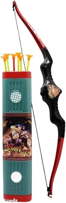 Conjunto Arco E Flecha Infantil Com Bolsa Aljava E Flechas Com Ventosa Brinquedo Educativo Presente Criança Kizumba