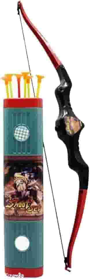 Conjunto Arco E Flecha Infantil Com Bolsa Aljava E Flechas Com Ventosa Brinquedo Educativo Presente Criança Kizumba