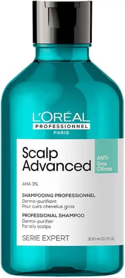 L'Oréal Professionnel Shampoo Purificante Scalp Dermo Purifier, Para Limpeza do Couro Cabeludo Oleoso, Sensação de Frescos e Limpeza, 300ml