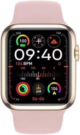 Smartwatch Watch X Series 10 2024 NFC GPS Bateria 7 dias Monitora Sono, Coração, Ciclo Menstrual, Tela HD (Ouro rosê)