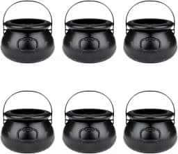 Extra Festas - Mini Caldeirão de Bruxa Halloween - 6 Unidades Preto