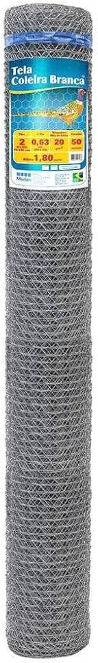 Tela metálica para galinheiro fio 23 BWG x 1,8 m rolo com 50 metros - Morlan