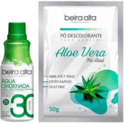 Kit Descolorante Aloe Vera 50g + Água Ox 30v 90ml