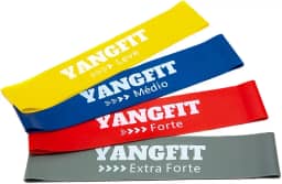 Kit Mini Band Faixa Elástica Circular 4 Intensidades Yangfit