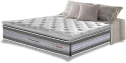 Colchão Queen de Molas Ensacadas D33 com Pillow Top Cama Inbox Select 158x198x32 Cinza