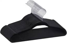 Kit 50 Cabides de Veludo 360° Antideslizante Kit Cabide para Roupas Camiseta Calça