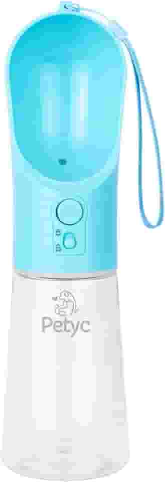 Bebedouro Portátil para Pets 400 mL PETYC Compacto, Não Vaza, Ideal para Viagens e Passeios (Azul)