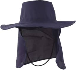 Chapéu Australiano Com Proteção De Pescoço Azul Marinho