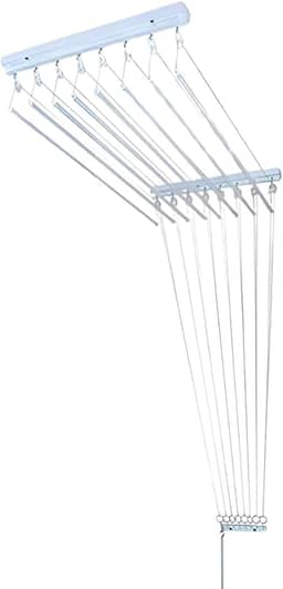 Varal de Teto Individual 10 Varetas Branco 80cm