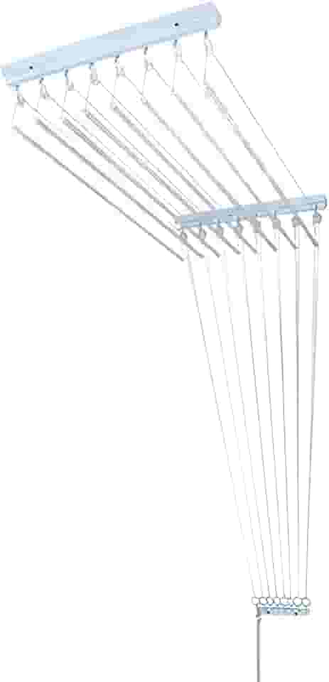 Varal de Teto Individual 10 Varetas Branco 80cm