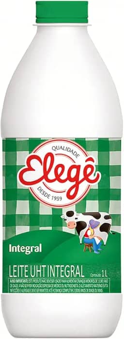 Leite Uht Integral Garrafa Elegê 1 L