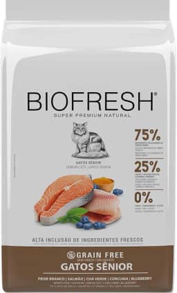 HERCOSUL Ração Biofresh Gatos Sênior Peixe Branco 7 5Kg