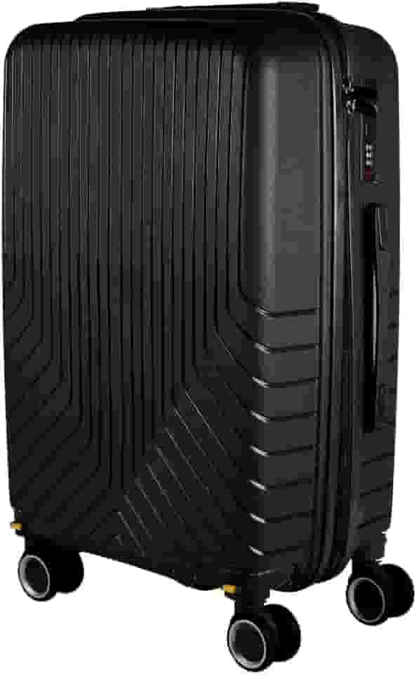 Mala de Viagem Media em Polipropileno 4 rodas 360 - AeroMalas Miami (Preto)