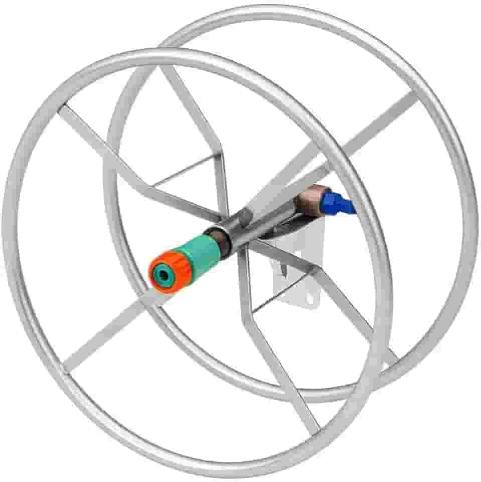 Suporte de Parede em Metal para Enrolar Mangueira