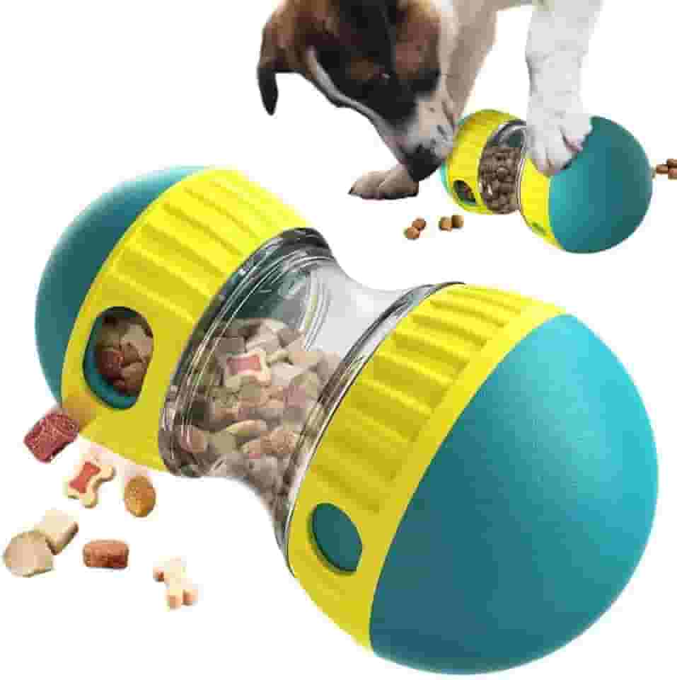 Brinquedo Interativo Bola Dispensadora de Petiscos para Cães – Reduz Ansiedade, Estimula Inteligência e Diversão Garantida