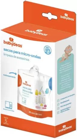 Sacos Esterilizadores para Micro-ondas Babydeas — Limpeza Rápida de Acessórios de Bebê