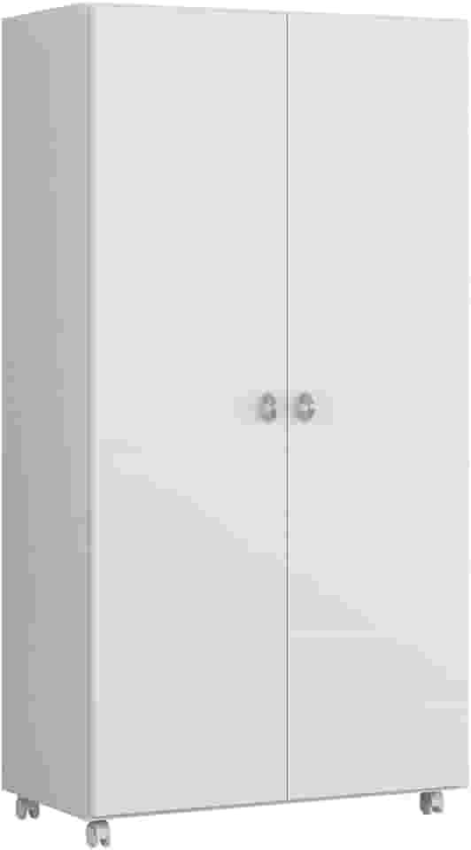 Armário Multiuso Ditália 2 Portas com Rodízios AR-70 Branco