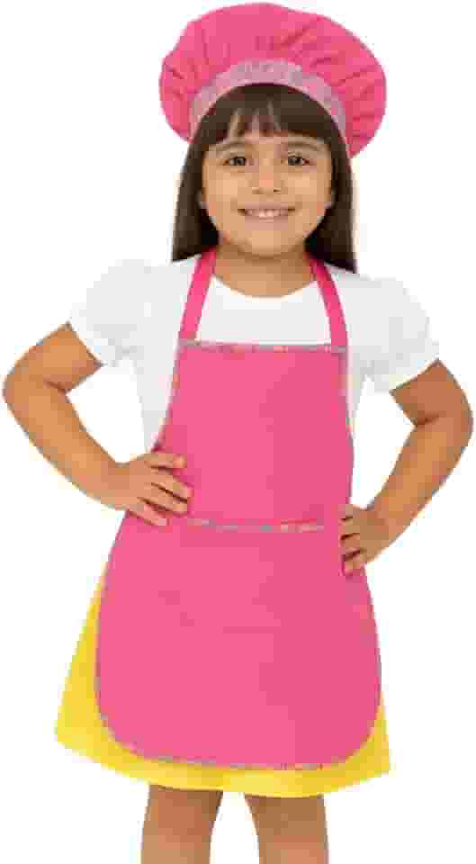 Genérico, Avental Escolar Infantil Menina com Chapéu de Chef e Bolso