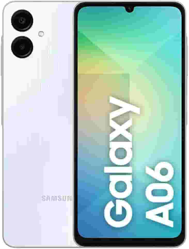Celular Samsung Galaxy A06, 128GB, 4GB RAM, Tela 6.7", Câm. Traseira 50+2MP, Frontal 8MP (Branco)