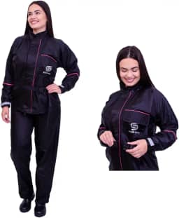 Capa Roupa Chuva Nylon Star Capas Para Motoqueira Motociclista Moto Impermeável Feminina (G)