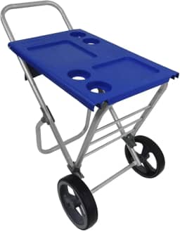 Carrinho De Praia Zaka Smart Car Com Avanço Para Caixa Térmica Azul