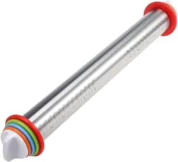 Rolo de Massa Profissional c/Discos Medidas Ajustáveis Inox