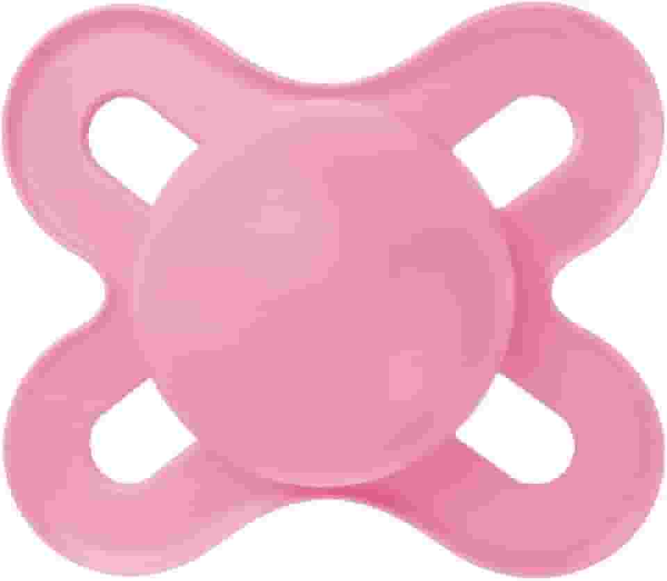 MAM Baby 1 Chupeta Original Start Com Bico Simétrico de Silicone SkinSoft para Crianças 0-2 Meses Com Caixa Esterilizadora, Rosa
