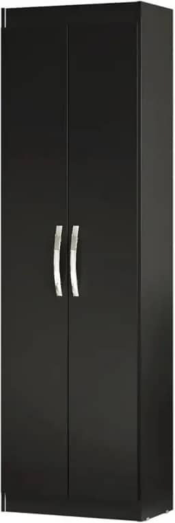 Armário Sapateira Vertical Organizador de Sapatos com 2 Portas 5 Prateleiras até 10 Pares (Preto)
