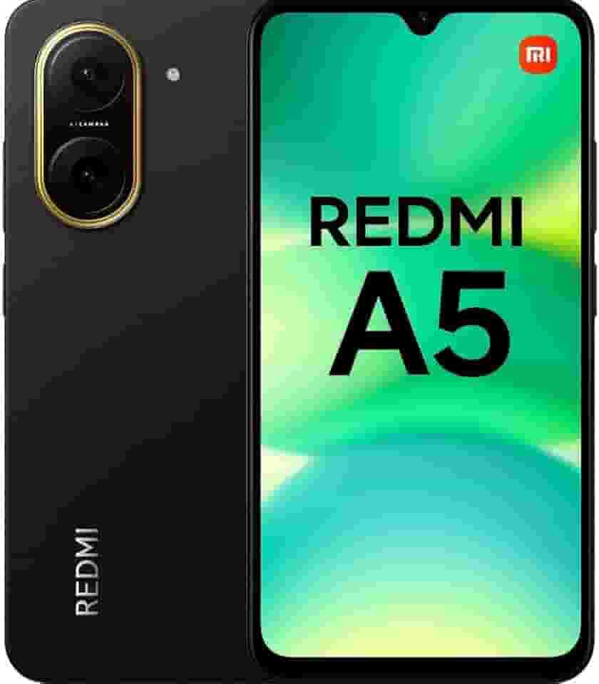 Smartphone Xiaomi Redmi A5 64GB 3GB RAM + 3GB de Ram extendida Dual SIM Tela 6.88" - Preto Midnight Black Câmera 32MP com IA
