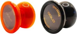Kit com 2 Ioiôs Profissionais Gold – Yo-Yo com Rolamento pra Manobras e Diversão Garantida (Preto/Laranja)